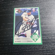 Corey Koskie 2001 Fleer Platinum Signed In Person Auto Card #445 Rookie. rookie card picture