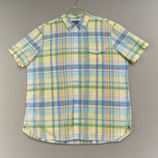 Polo Ralph Lauren Shirt Men s XL Plaid Beach Twill Short Sleeve Pocket Preppy