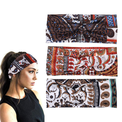 3 Pcs Wide Elastic Soft Women's Headbands, Summer Boho Print Hair Accessories, Y