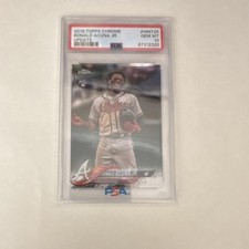 Topps 2018 Chrome Update Ronald Acuna Jr. HMT25 Rookie Atlanta Braves PSA 10
