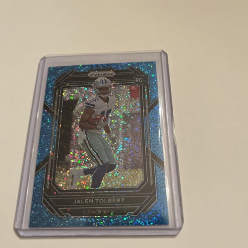 2022 Prizm Jalen Tolbert RC #333 Blue Sparkle Rookie 83/96 Cowboys - Bild 1 von 4