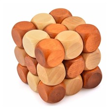 GIOCO PUZZLE LEGNO CUBO ROMPICAPO ANTISTRESS GIOCATTOLO EDUCATIVO BAMBINI
