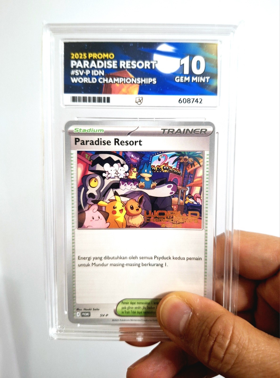 Ace Gem Mint 10 INDONESIA 2025 World Championship Promo Paradise Resort  SV-P 
