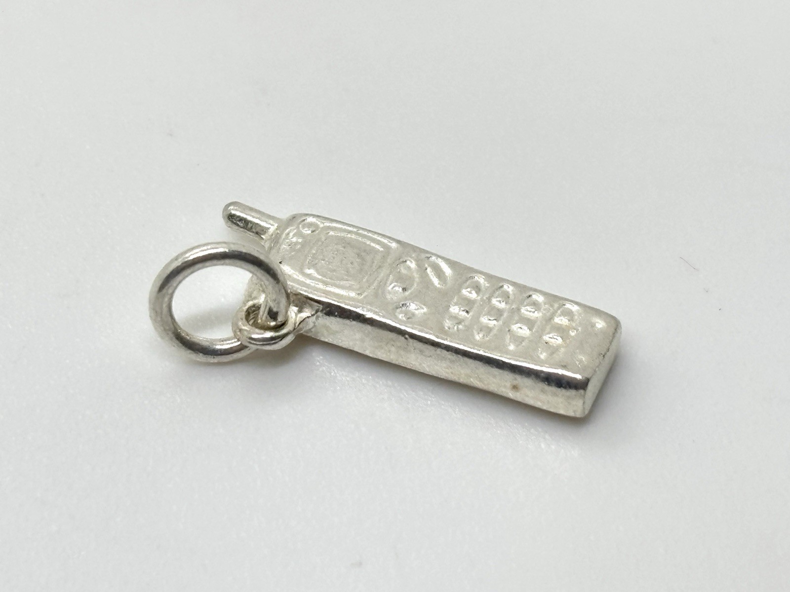 Solid Sterling Silver Mobile / Cell Phone Charm -… - image 2