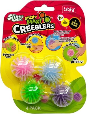 Slimy Sticky Maxi Creeblers 4er Set Neon/gid Wandkrabbler Kinder ab 3j