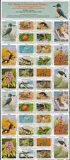 1995 NWF Full Pane of 36 Seals *Earth Day Every Day* Conserve our Wildlife MNH