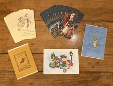 16ct Lot of Vintage Hallmark CHRISTMAS CARDS Postcards Holiday Angel Santa Kids