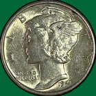 1941-D Mercury Dime Uncirculated UNC Coin #41727