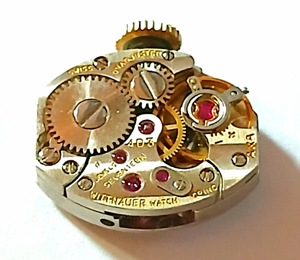 #028, Wittnauer 408. 17 Jewel Good Fuerte Movimiento para Correr y Manecillas Corona de Vástago  Foto 2 de 4