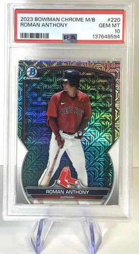 2023 BOWMAN MEGA BOX CHROME 220 ROMAN ANTHONY MOJO REFRACTOR PSA 10