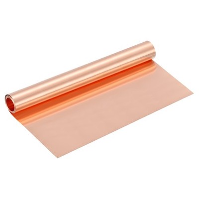 Pure Copper Sheet Roll, 0.05mm 29Ga Thick T2 10Ft x 12in Copper Strip for Craft