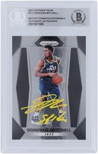 Signed Donovan Mitchell Jazz Basketball Slabbed Rookie Card. rookie card picture