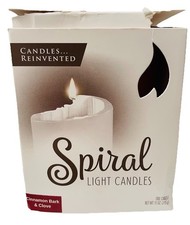 Spiral Light Candle Medium - 4" x 4 cinnamon bark + clove two-in-one candle