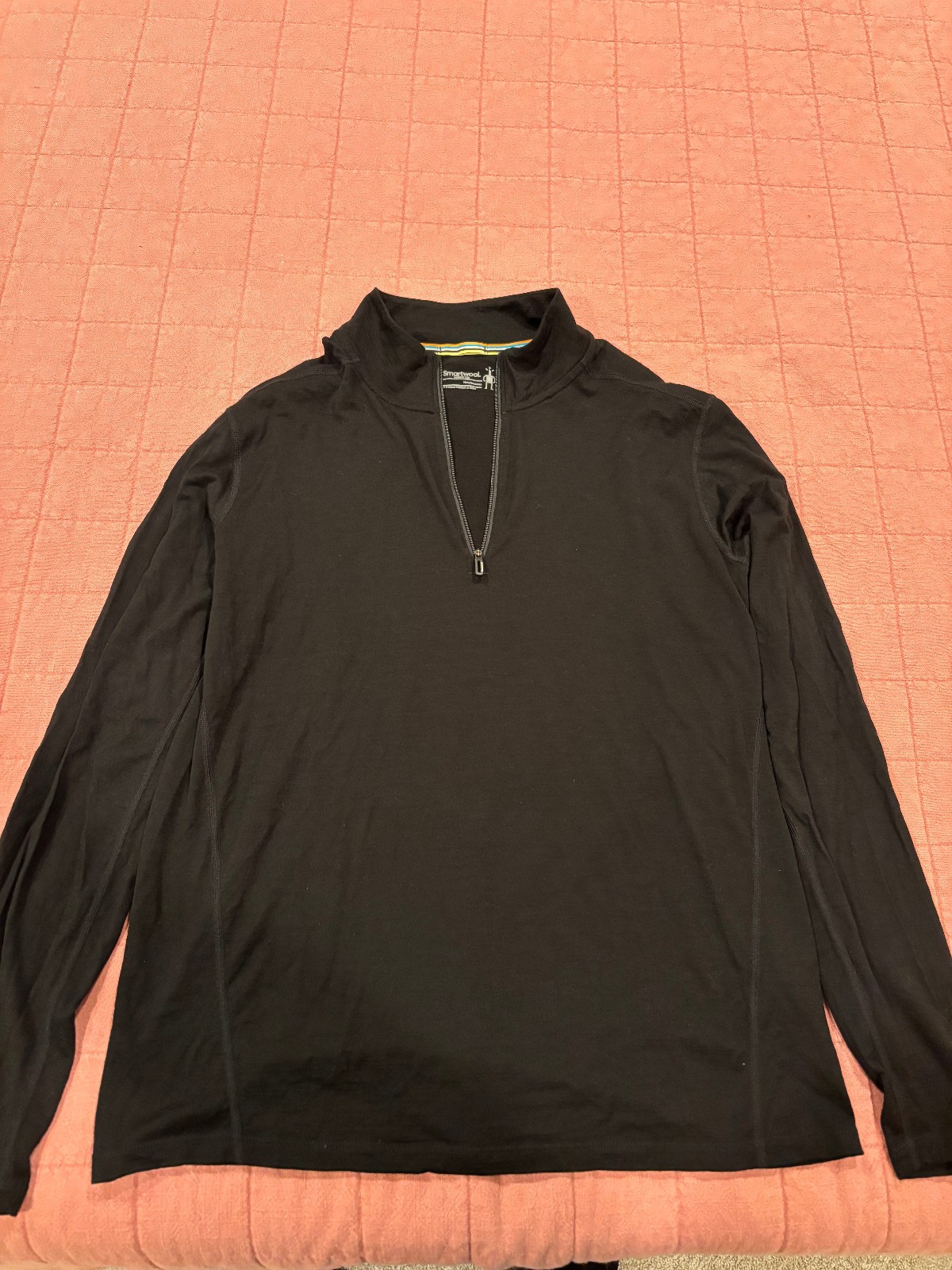 Smartwool Classic Quarter-Zip Base Layer Top Blac… - image 1