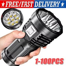 Super Bright 12000000LM Torch 8 LED Flashlight USB Rechargeable Tactical lights
