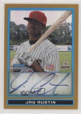 2009 Bowman Chrome Prospects Gold Refractor 10/50 Jay Austin #BCP125 Auto 6i1