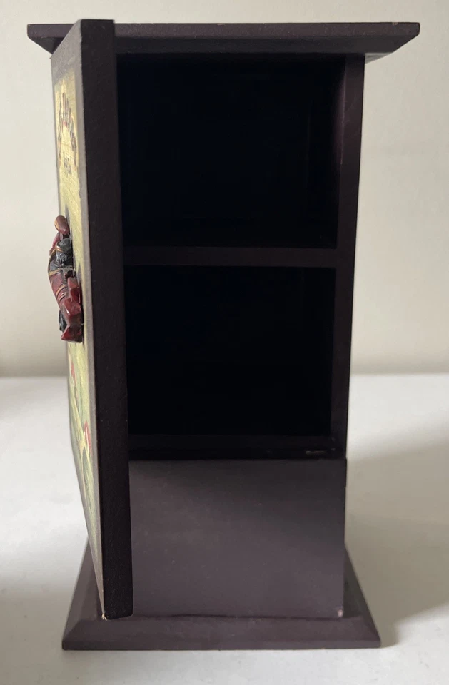 Vintage Capt. Jacobs Flying Club Wooden Wall Cabinet Box Plane Design 11” - Image 2 of 4