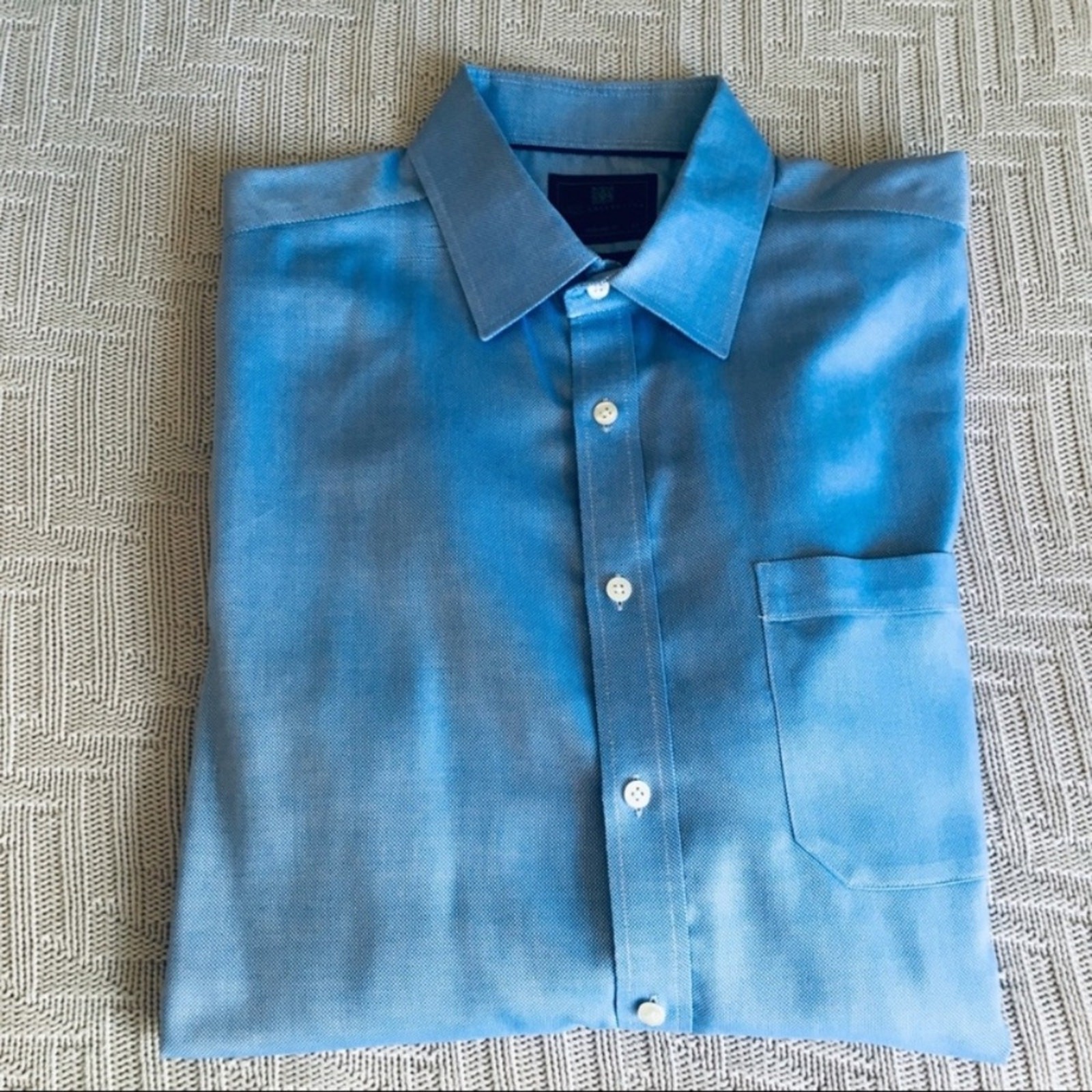 Marks & Spencer solid blue button down - image 1