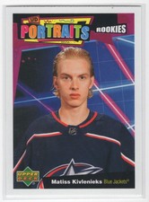 2020-21 Upper Deck UD Portraits Matiss Kivlenieks Rookie Columbus Blue Jackets