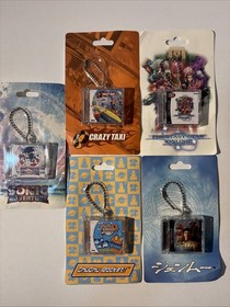 LOT OF 5 SEGA DREAMCAST LIMITED RUN KEYCHAINS SONIC CRAZY TAXI SHENMUE CHUCHU ++