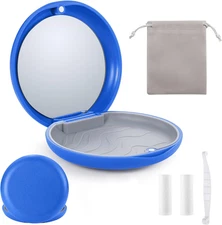 Retainer Case Kit w/ Mirror, Chewies, Remover Tool & Travel Bag – Blue Aligner B