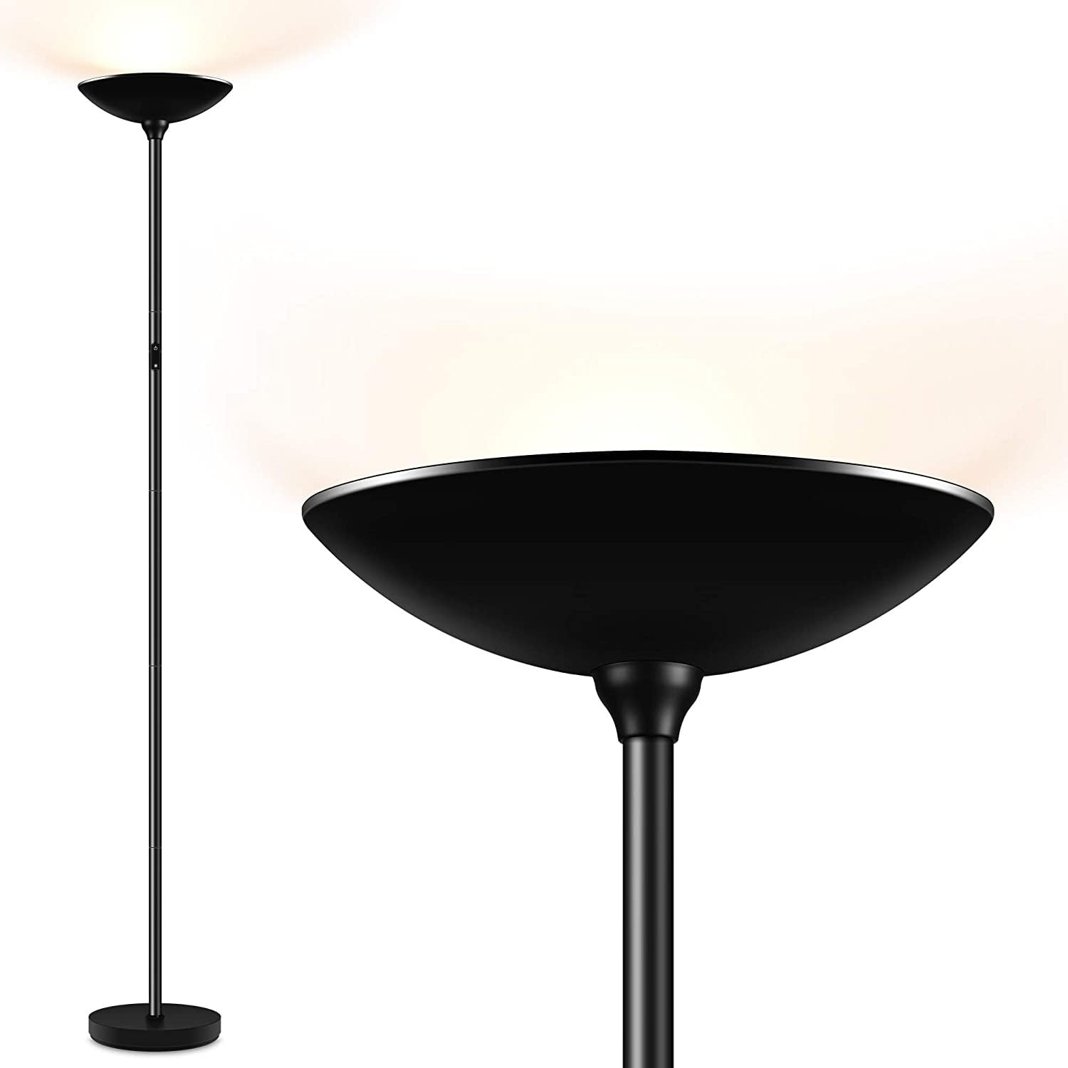 20W 2000LM LED Torchiere Floor Lamp with Stepless Dimming-image