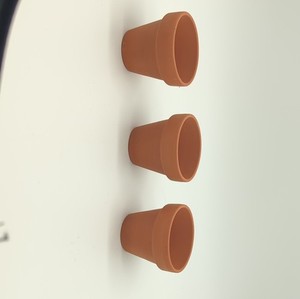 Small Brown Terracotta Seed Starting Pots 2in Round Lot of 15 No Holes