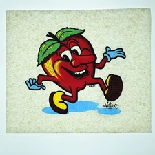 Original VINTAGE 1970s Heat Transfer | Murley Apple | Iron On