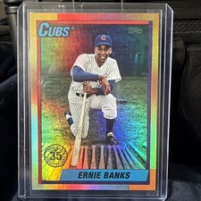 2025 Topps Update Series - 1990 Topps Baseball Ernie Banks #U90-29 Pink Foil
