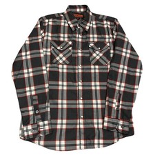 Dixxon The Chains Limited Edition Red Gray Pearl Snap Mens Medium Flannel