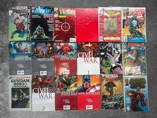 Vintage Comic Lot With Marvel & DC Variants (Batman,Spiderman & More)