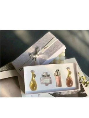 Christian Dior Mini Perfume EDT Set 4x 5ml 0.17oz Dior w/Box Sealed Gift For Her