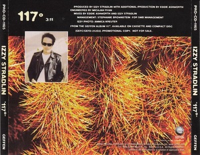 Izzy Stradlin ''117º'' CD Single Promo - 1 Track - Geffen - 1998 - Rare Near Mint