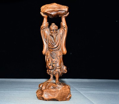 Exquisite Small Leaf Boxwood Yugong Moving Mountain Ornament