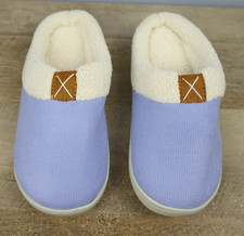 Cozy Blue Memory Foam Fleece Lined House Slippers Women's Size 7 - 8 New