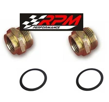 2 PACK HOLLEY CARBURETOR FUEL BOWL INLET FITTING 7/8"-20 FITS 3/8" LINE 26-26