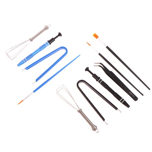 1Set Keyboard Cleaning Tool Keycap Puller Stem Holder Lube Brush w/Storage Bag - Photo 5/14
