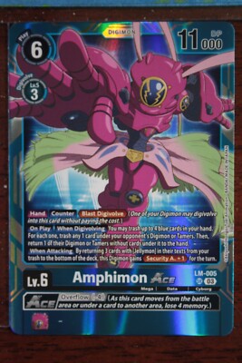 Digimon Card Game CCG: ''Amphimon Ace'' (Foil) LM-005 SR