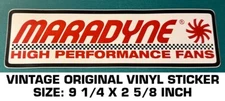 MARADYNE HIGH PERFORMANCE FANS VINTAGE ORIGINAL VINYL DECAL STICKER - RACING