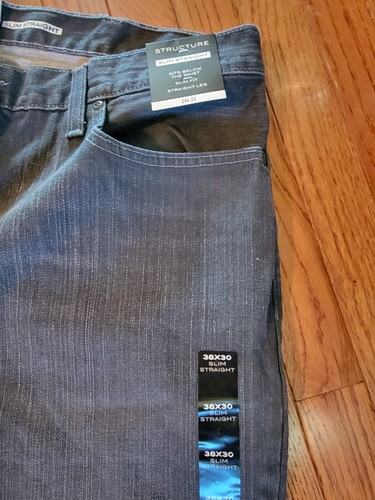Mens Jeans, 38x30, Structure, NWT, Slim Straight Leg - Picture 3 of 3