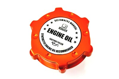 SYNTHETIC OIL ONLY ENGINE OIL CAP ORANGE FOR DODGE CHARGER CHALLENGER HELLCAT SL