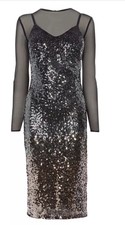 coast gisella ombre sequin dress