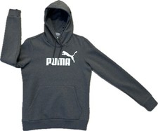 PUMA Essential Logo WOMEN'S DK.GREY PULLOVER HOODIE SZ M, 855192-07