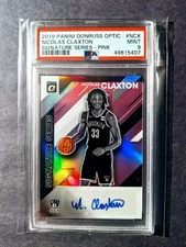 2019 Panini Optic Signature Series Pink Nicolas Claxton Auto RC #/25 PSA 9
