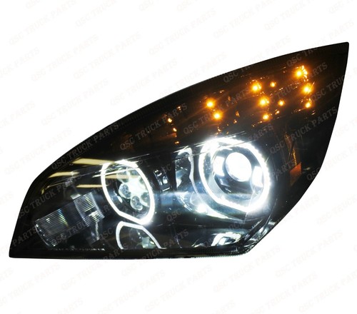 QSC Full LED Performance Black Headlight Fog lights Freightliner Cascadia 2018+ - Picture 5 of 12