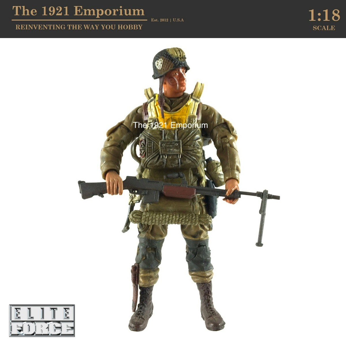 1:18 Blue Box Toys BBI Elite Force US Army 101st Bar Gunner