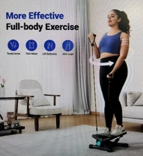 Twist Stair Stepper with ResistanceBands, 330LBS Capacity for Full body Exercise