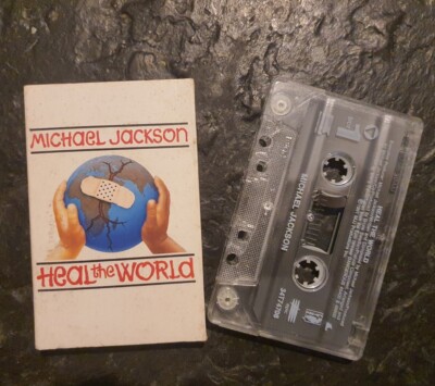 MEGA RAR VINTAGE 80s 90s KASSETTE POP MICHAEL JACKSON HEAL THE WORLD SINGLE TAPE