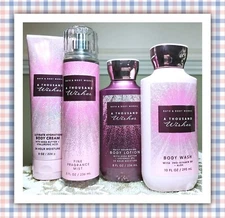 Bath & Body Works A THOUSAND WISHES Shower Gel Body Cream Mist Lotion 4pcs