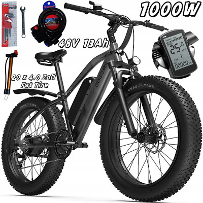 26 Zoll Elektrofahrrad 1OOOW E-Mountainbike Fatbike E-bike 13Ah GOGOBEST GF600